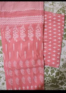 Peach Printed Kurta