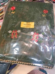 Embroidery Work With Tissue Fabric Saree