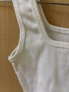 Ribbed Square Neck Tank Top