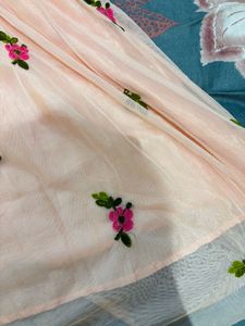 Elegant Floral Embroidered Ethnic Gown