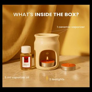 Ceramic Oil Burner Diffuser with Candle