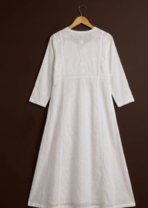 White Angarkha Style Kurti