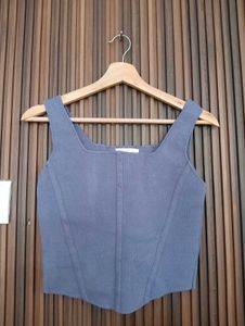 Stylish Blue Corset Top