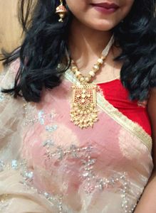 Red &amp; Gold chanderi Blouse