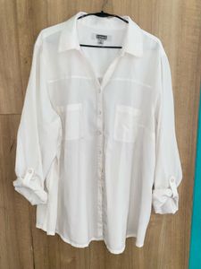 Classic White Button-Up Shirt