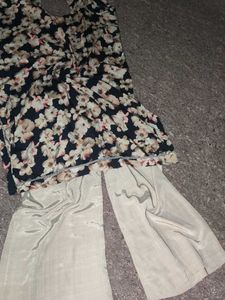 Floral Print Kurta with Palazzo Set