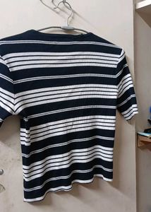 Striped Ribbed Knit Top