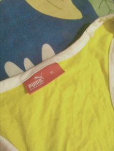 Puma Yellow Racerback Tank Top