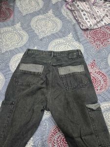 Stylish Grey Cargo Jeans