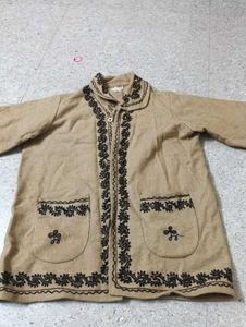 Pure Kashmiri Embroidered Wool Cardigan
