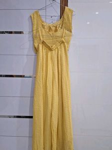 Elegant Yellow Kurta plazo Set with Sequins