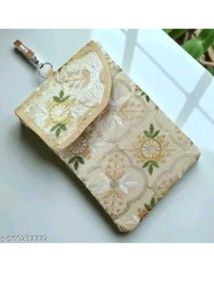 Embroidered Clutch with Keychain