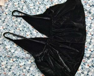 Velvet V-Neck Peplum Top