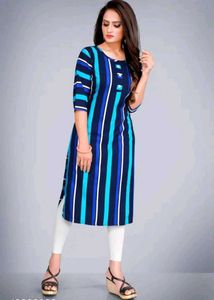Stylish Blue Striped Kurta