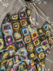 Boho Print Flared Dress