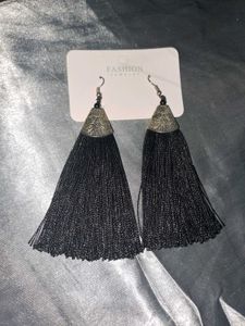 Black Tassel Earrings