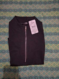 Branded zipper ribbed leotard top