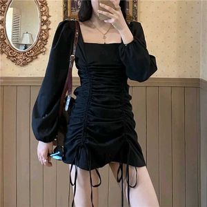 I. Chic Ruched Square Neck Mini Dress