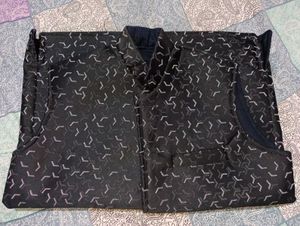 Patterned Black Vest