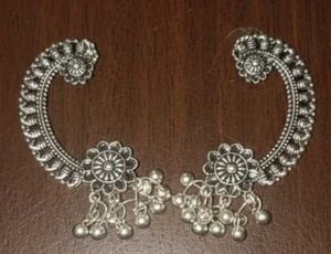 Silver Oxidized Jhumka Earrings