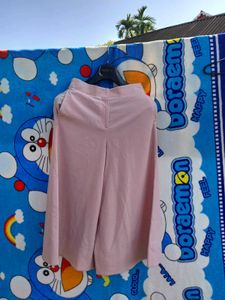 Pink Culottes with stretchable waist