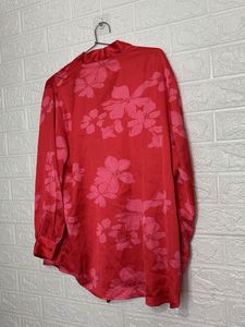 Stylish Red Floral Print Top