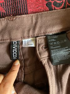 H&amp;M High Waist Trouser/Jeans - (chocolate Brown)