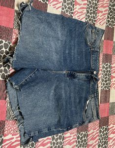 Distressed Denim Shorts