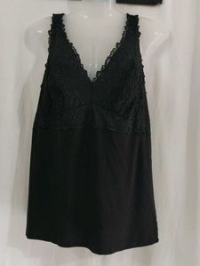 Black Lace Trim Camisole