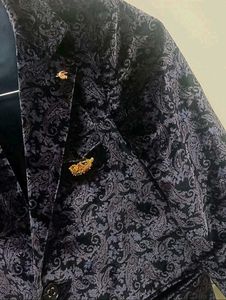 Boys' Royal Blue Velvet Blazer Suit