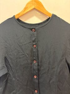 Elegant Black Button-Up Blouse