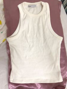 BERSHKA Ribbed Tank Top