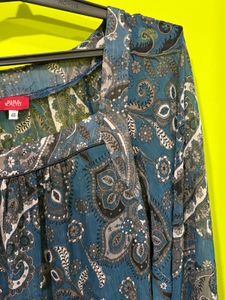Paisley Print Sheer Blouse