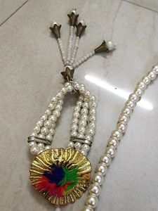 3 piece pearl set Mala, Hathfool &amp; Satka