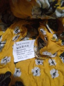 Cute Yellow Floral Top
