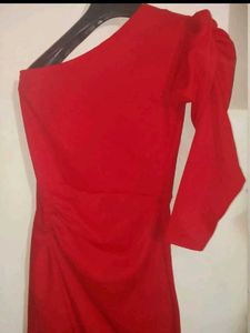Red One-Shoulder Dress