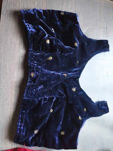 Velvet Embellished Blouse