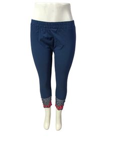 Navy Blue Embroidered Lounge Pants Size 28-30
