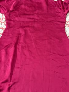 Beautiful Magenta Kurta with Embellished Neckline