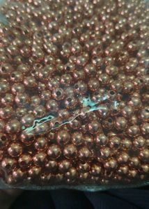Half Kg Copper Colour 8 Mm Beads