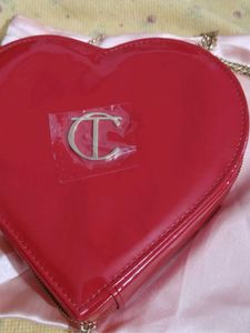 Red Heart Shaped sling bag