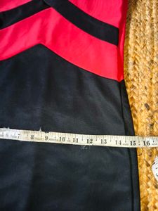 Chic Red &amp; Black Mini Dress Extra Small Size