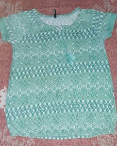 Boho Print Tassel Top