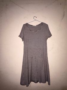 Striped Fit &amp; Flare Mini Dress