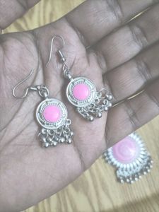 Pink Necklace &amp; Earring Set