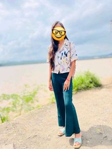 Stylish Printed Crop Shirt & pant