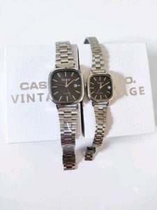 Casio Vintage Watch Pair women and man combo