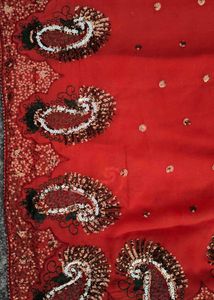 Elegant Orange Saree