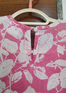 Girls Pink &amp; White Kurta Sharara Set (8-10years)