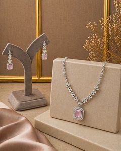 Pink Gemstone Jewellery Set 💞